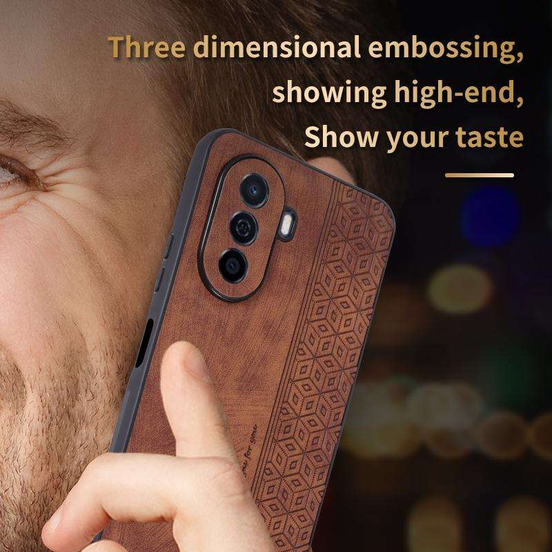 For Huawei Enjoy 50 / nova Y70 AZNS 3D Embossed Skin Feel Phone Case(Dark Green)