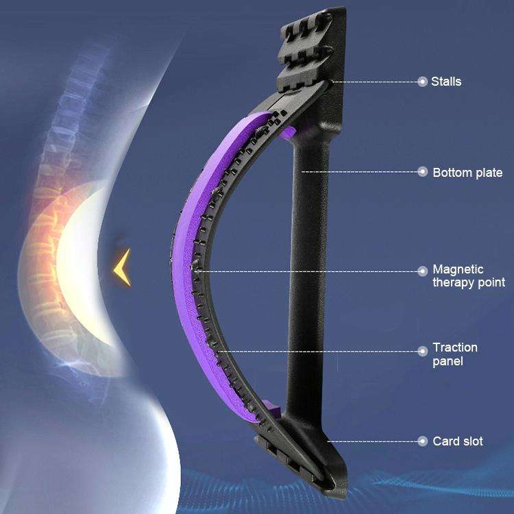 Lumbar Traction Stretching Device Posture Corrector Waist Support Spine Pain Relief Back Massage ...