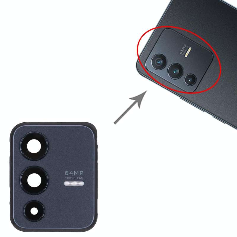 For vivo V23 5G Original Camera Lens Cover (Black)