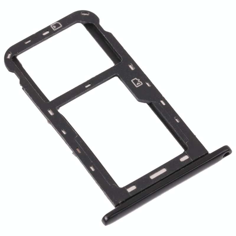 SIM Card Tray + Micro SD Card Tray for ZTE Blade A7 2019 (Black)