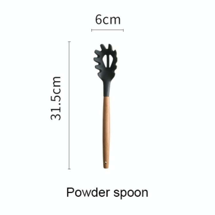 Silicone Wood Handle Spatula Heat-resistant Soup Spoon Non-stick Special Cooking Shovel Kitchen T...