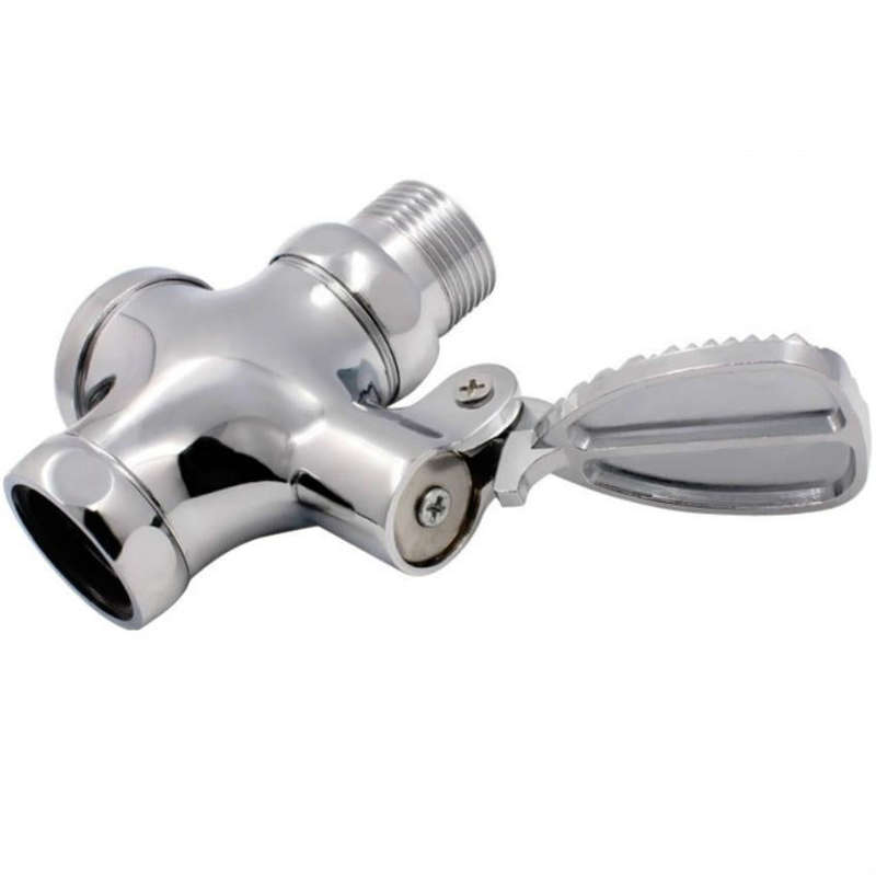 1 Inch Stool Flushing Valve Foot Pedal Urinal Delay Valve Squatting Toilet Flushing Valve, Style:...