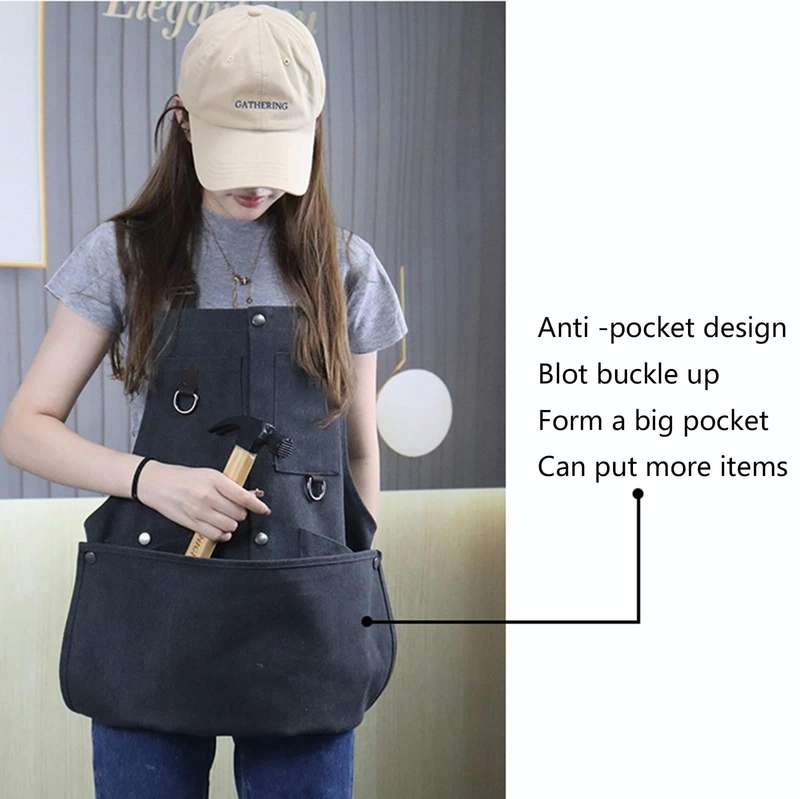Canvas Electric Craftsmen Multi Pocket Tool Apron(Khaki)