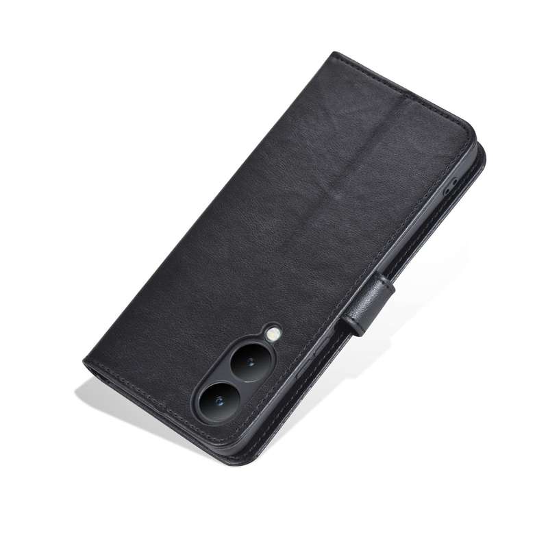 For vivo Y17s AZNS Sheepskin Texture Flip Leather Phone Case(Black)