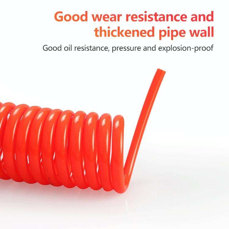 LAIZE Compressor Air Flexible PU Spring Tube with Connector, Specification:10x6.5mm, 15m