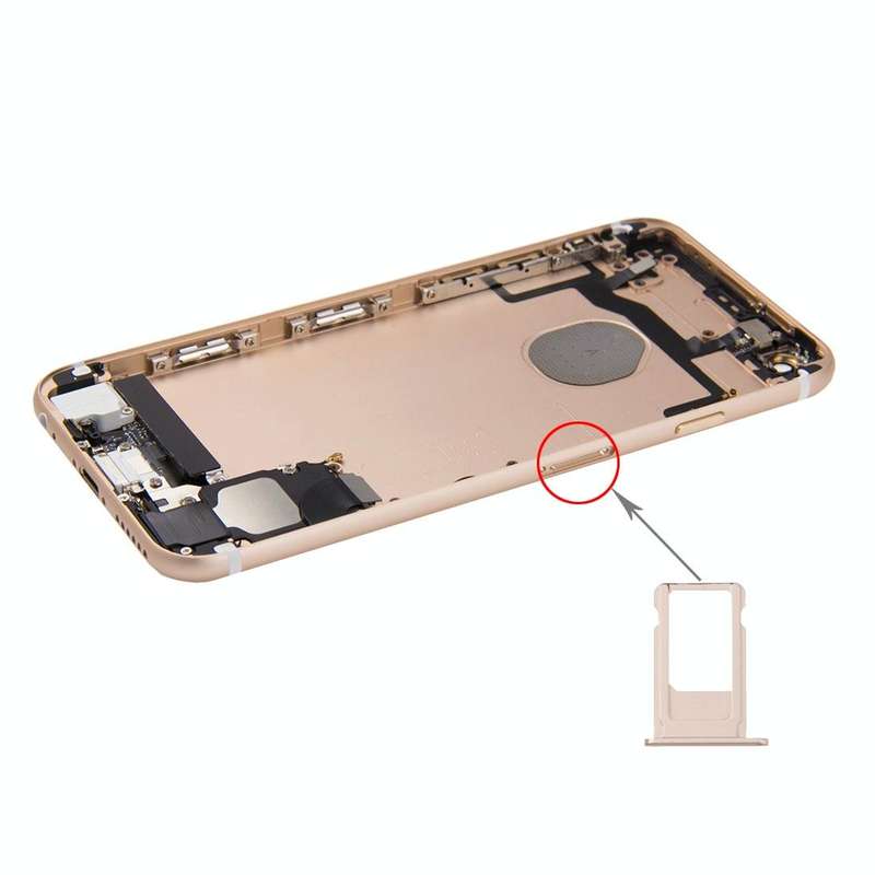 Battery Back Cover Assembly with Card Tray for iPhone 6s(Gold)
