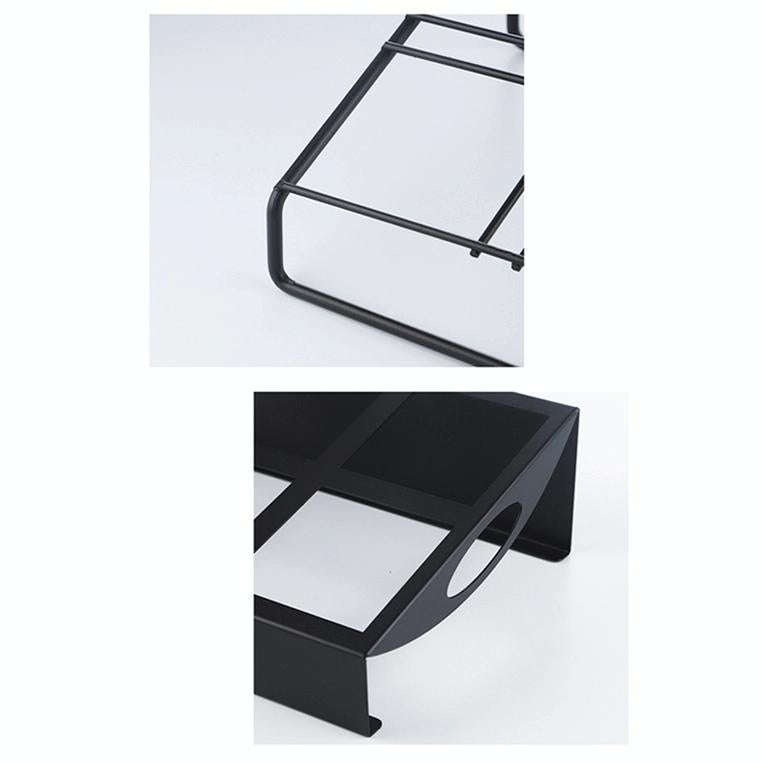 Stainless Steel Bar Plastic Fruit Plate Rack, without Fruit Dish, Grid Number:6 Grids(B Type)