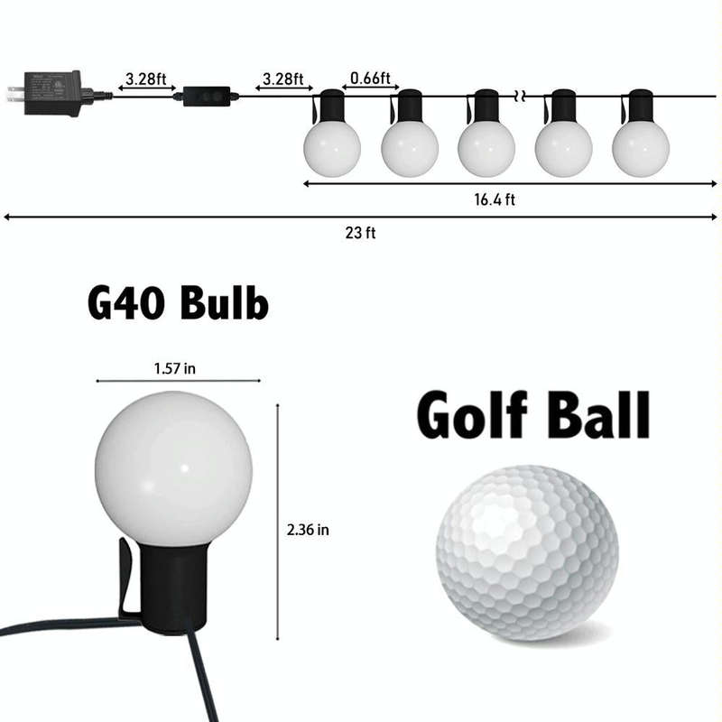 G40 Bulb Bluetooth Smart RGB String Lights Outdoor Decoration, Spec: 10m 50 LEDs-EU Plug