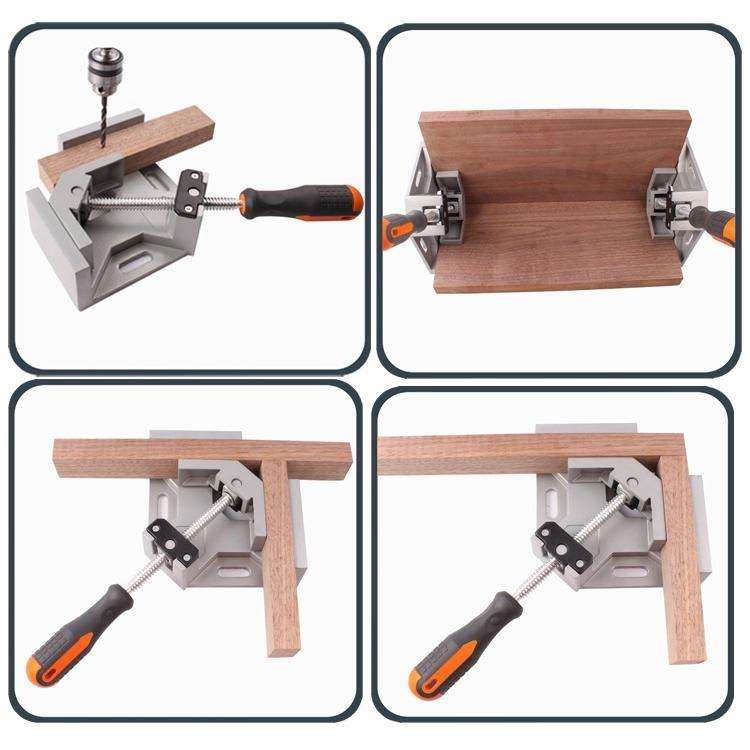 Aluminum Single Handle 90 Degree Right Angle Clamp Angle Clamp Woodworking Frame Clip Right Angle...