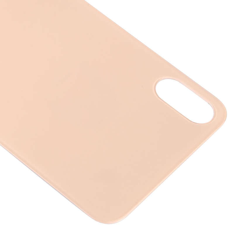 Easy Replacement Big Camera Hole Glass Back Battery Cover with Adhesive for iPhone XS Max(Gold)