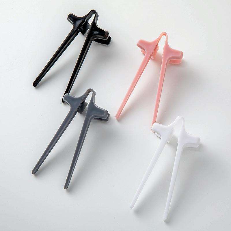 20 PCS 023 Lazy Auxiliary Finger Chopsticks Anti-Dirty Hand Clip Snack Chopsticks(Pink)