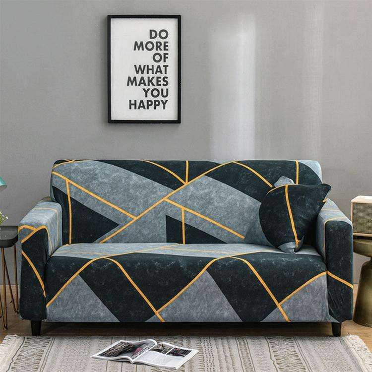 Double Seat Full Coverage Elastic Non-slip Sofa Cover(Vic)