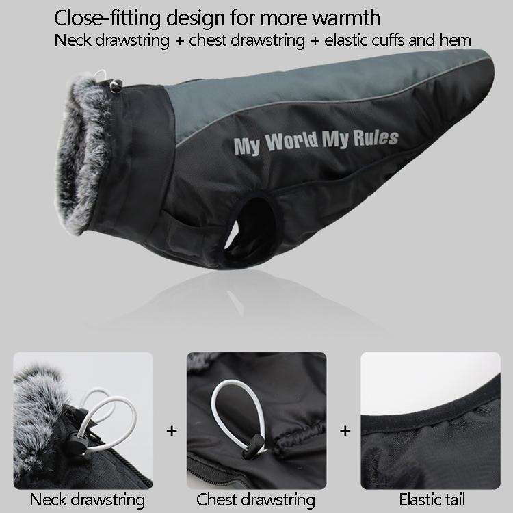 BL-683 Keep Warm Reflective Dog Clothes, Size: XXXL(Sky Blue)