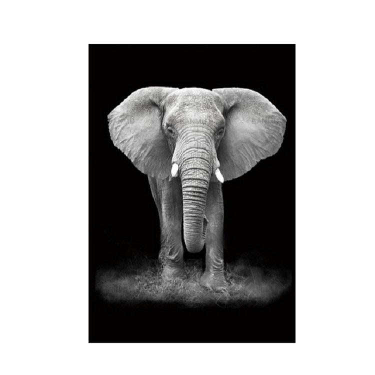 Simple Black and White Animal Decoration Painting Study Living Room Sofa Background Wall Painting...