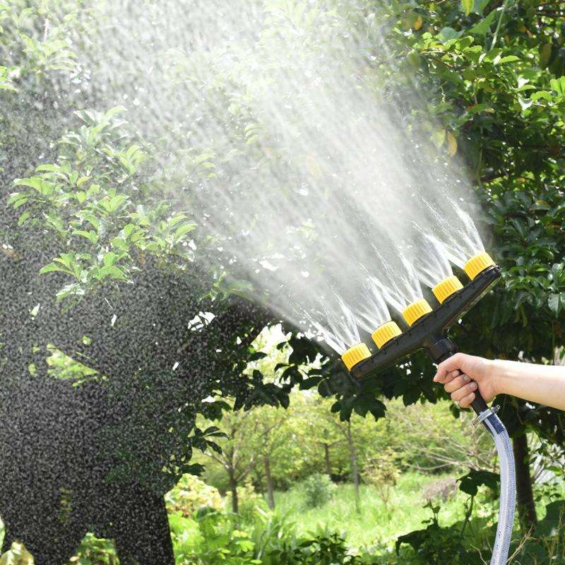 DKSSQ Gardening Watering Sprinkler Nozzle, Specification: 5 Head With 1 inch/1.2 inch Interface