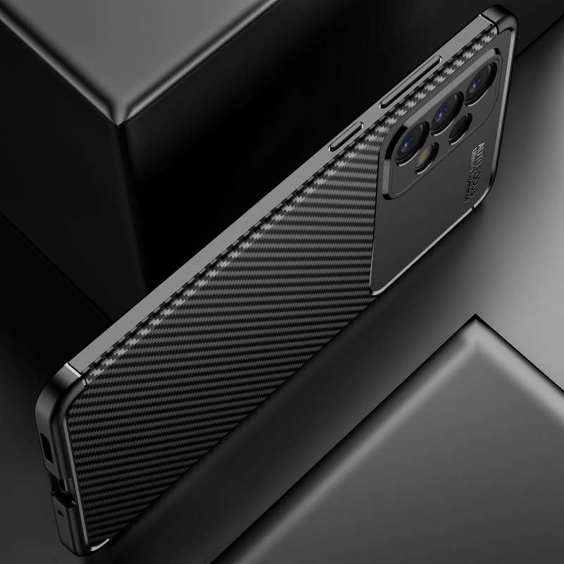 For Samsung Galaxy A73 5G Carbon Fiber Texture TPU Phone Case(Black)