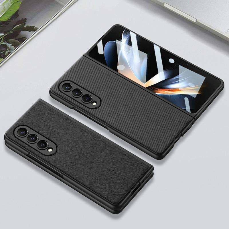 For Samsung Galaxy Z Fold4 GKK Integrated Ultra-thin Folding Leather Phone Case with Stand(Black)