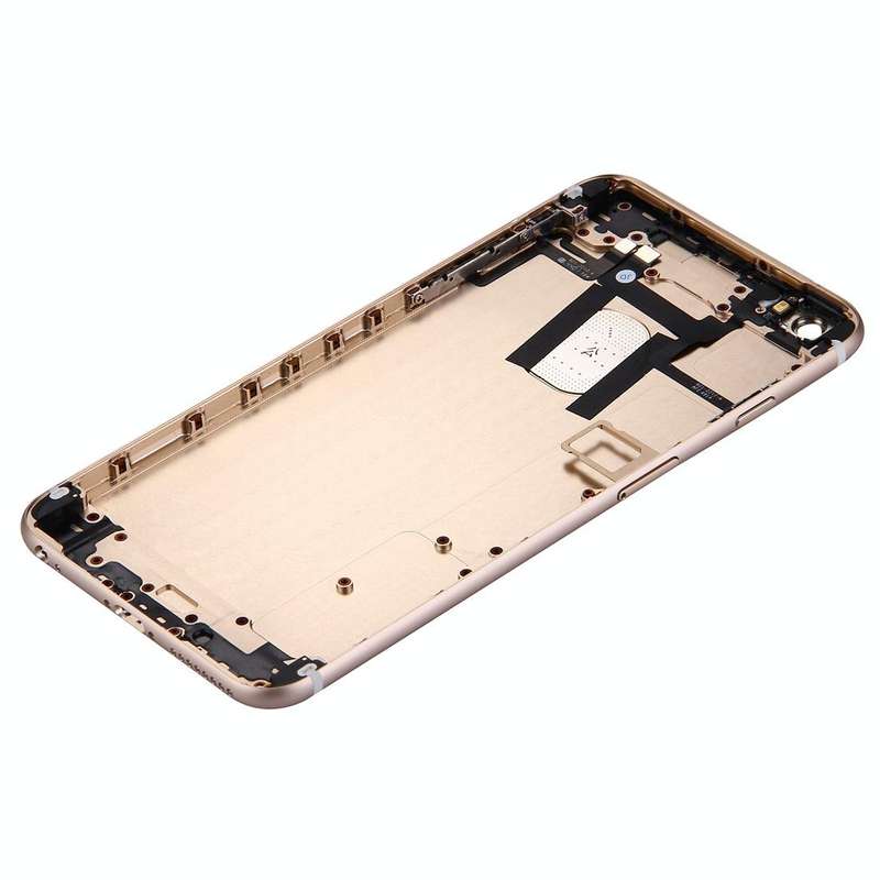 Full Housing Back Cover with Power Button & Volume Button Flex Cable for iPhone 6 Plus(Gold)