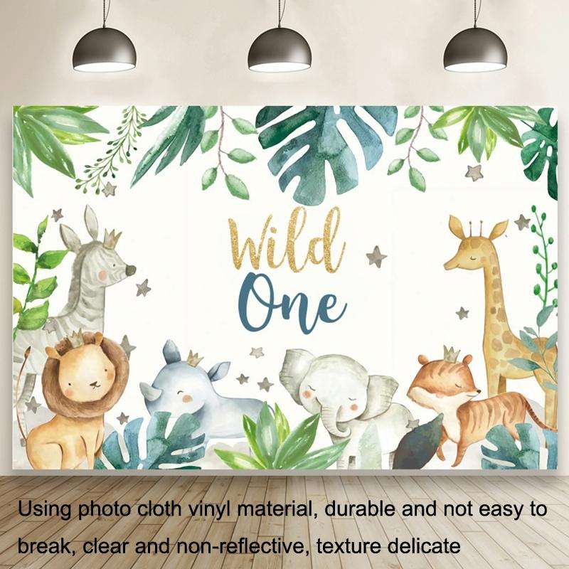 MDM07437 1.5m x 1m Animal Forest Cartoon Birthday Party Banquet Decoration Photo Background Cloth