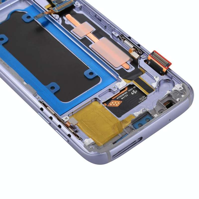 OLED LCD Screen for Galaxy S7 / G930V Digitizer Full Assembly with Frame (Gold)