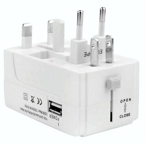 933L 4 in 1 (EU + UK + AU + US Plug) Universal USB Charger Travel Adaptor