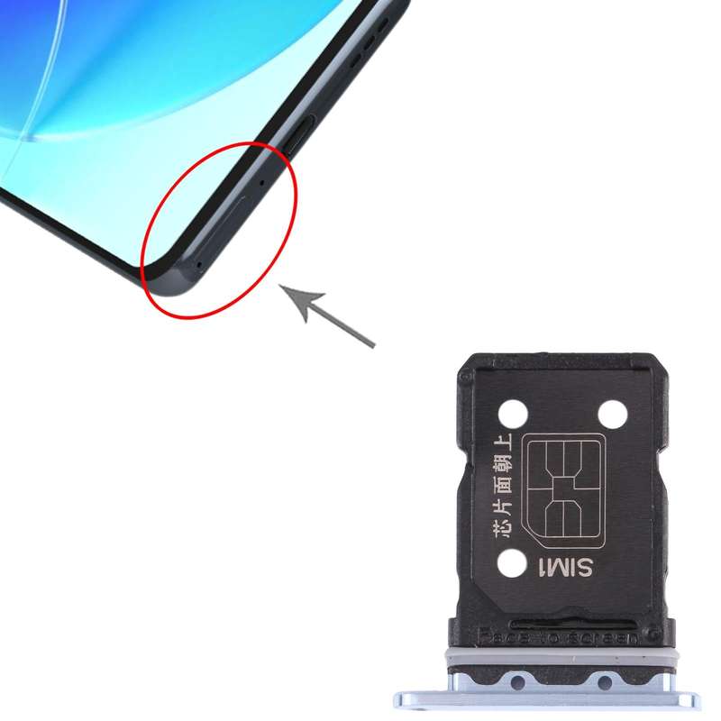 For OPPO Reno6 Pro 5G  SIM Card Tray + SIM Card Tray (Blue)
