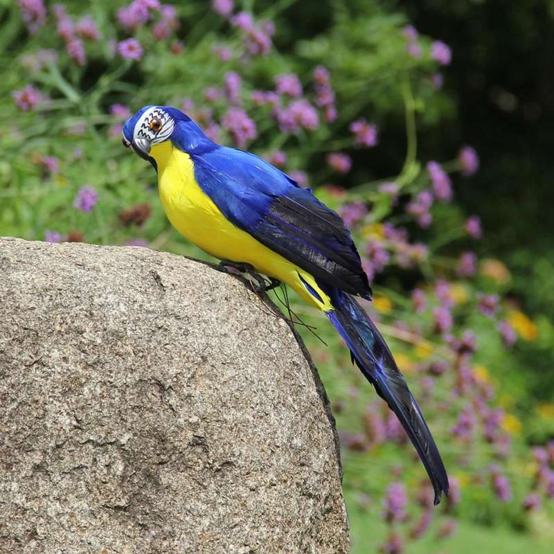 25cm Simulation Parrot Simulation Macaw Horticultural Decoration (Blue)