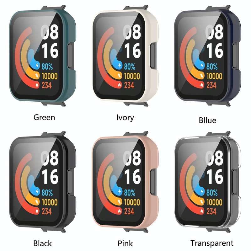 For Xiaomi Redmi Watch 2 Lite PC Toughened Film All-in-One Full-Enclosed Case(Green)