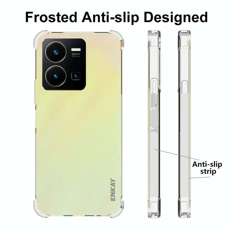 For vivo Y35 4G Global ENKAY Clear TPU Shockproof Phone Case