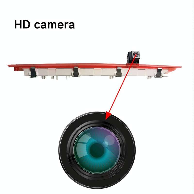 PZ468 Car Waterproof 170 Degree Brake Light View Camera + 7 inch Rearview Monitor for Mercedes-Be...