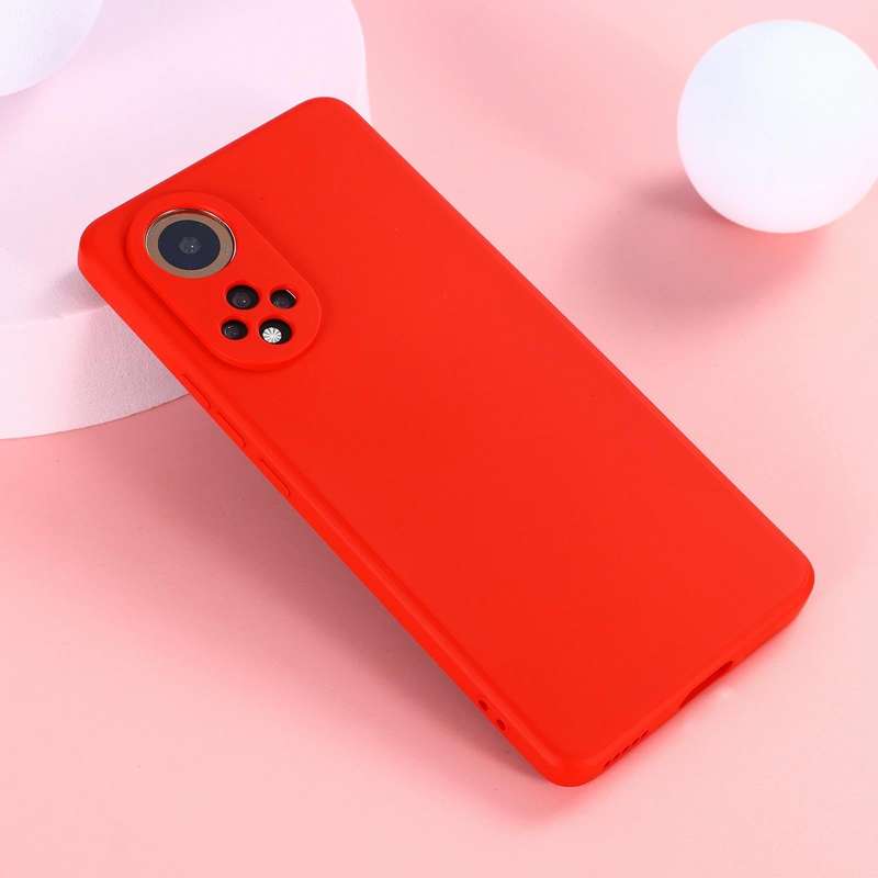 For Huawei Nova 9 Solid Color Liquid Silicone Dropproof Full Coverage Protective Case(Red)