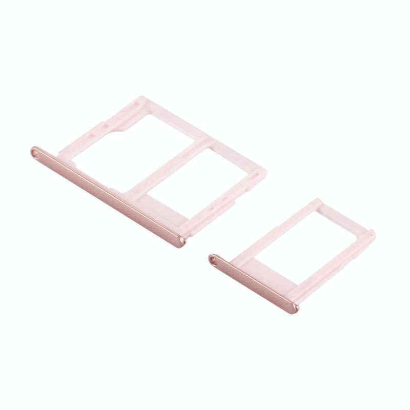 For Galaxy J5 Prime / G570 & J7 Prime / G610 SIM Card Tray + Micro SD & SIM Card Tray (Rose Gold)