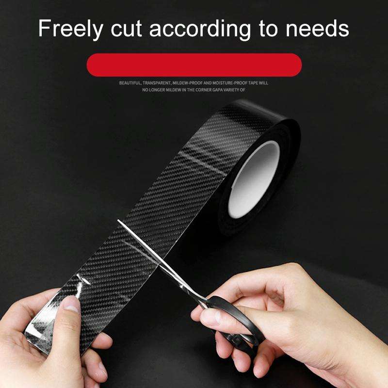 Universal Car Carbon Fiber Door Anti-collision Strip Protection Guards Trims Stickers Tape, Size:...