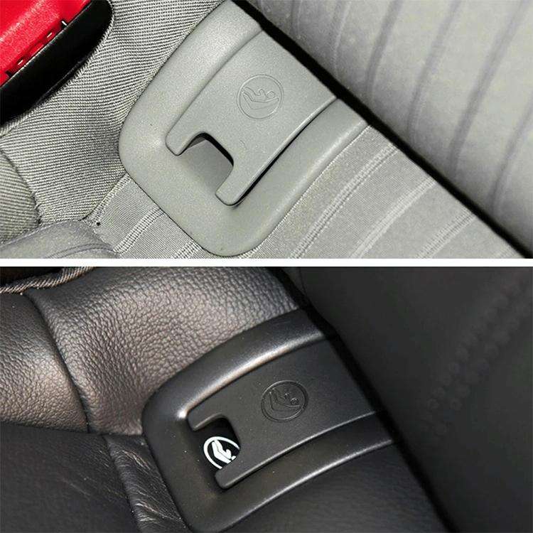 Car Rear Children Seat Isofix Cover for Audi A6 2013-2018 (Black)