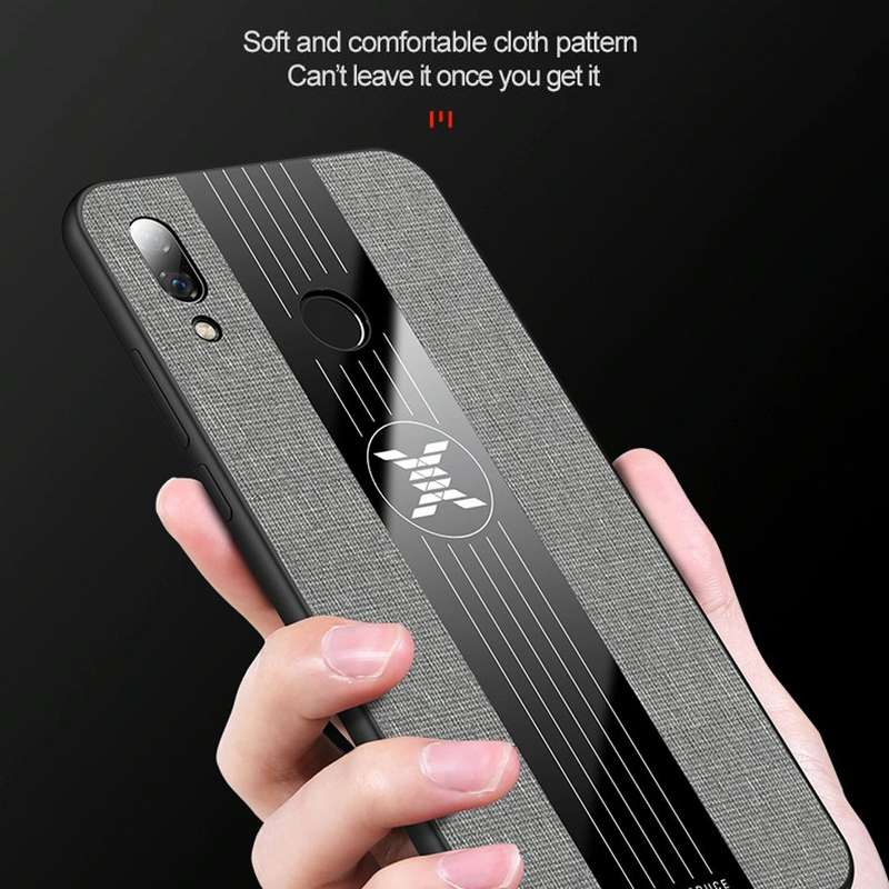 For Huawei nova 3i XINLI Stitching Cloth Textue Shockproof TPU Protective Case(Blue)
