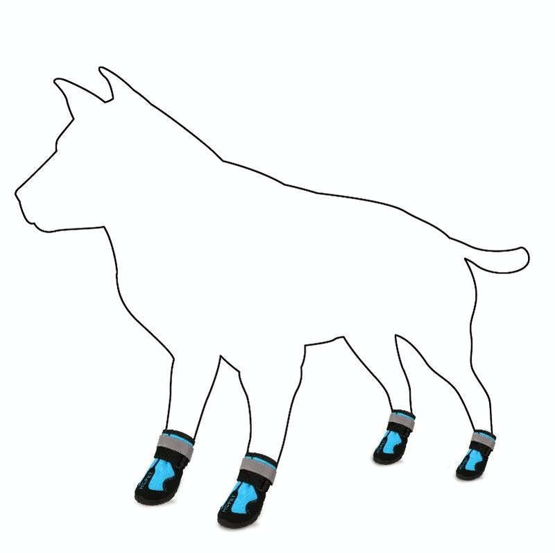 HCPET Dog Non-Slip Wear-Resistant Rain Boots Pet Outdoor Waterproof Shoes, Size: 7(Blue)