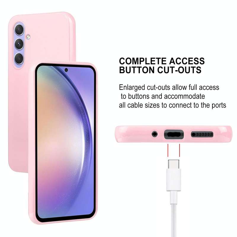 For Samsung Galaxy A54 5G GOOSPERY PEARL JELLY Shockproof TPU Phone Case(Pink)
