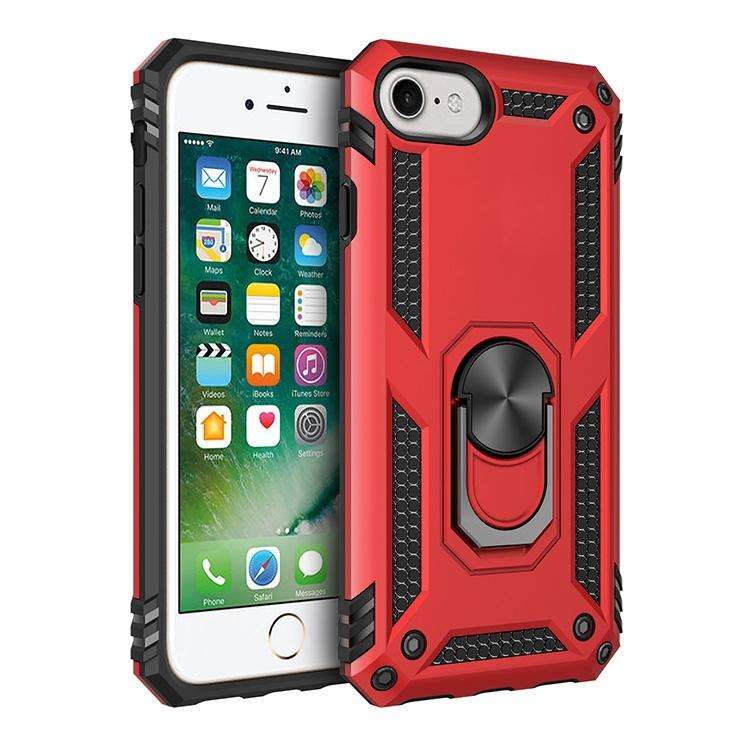 For iPhone SE 2022 / SE 2020 Shockproof TPU + PC Protective Case with 360 Degree Rotating Holder(...