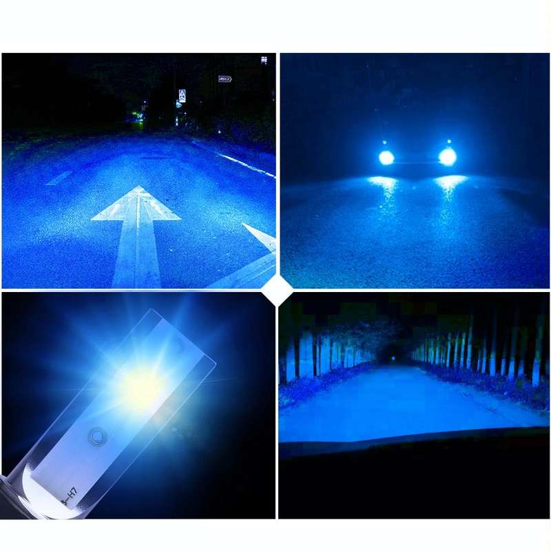 2 PCS 9005 18W 1800 LM 8000K IP68 Casnbus Constant Current Car LED Headlight with 2 COB Lamps, DC...