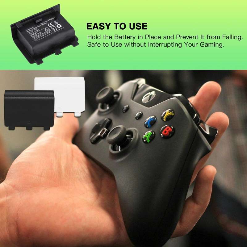 For Xbox One 5pcs Wireless Controller Battery Cover Replacement Battery Doors(Black)