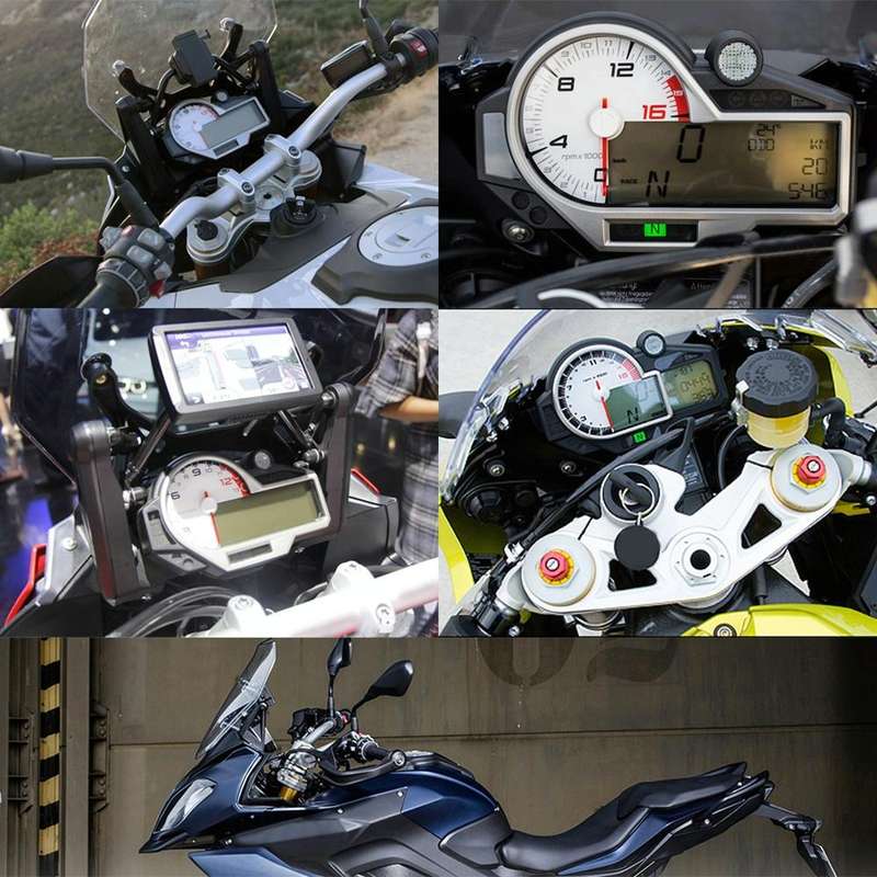 Speedpark Universal Motorcycle Instrument Colorful LED LCD N1-6 Speedometer Odometer Tachometer