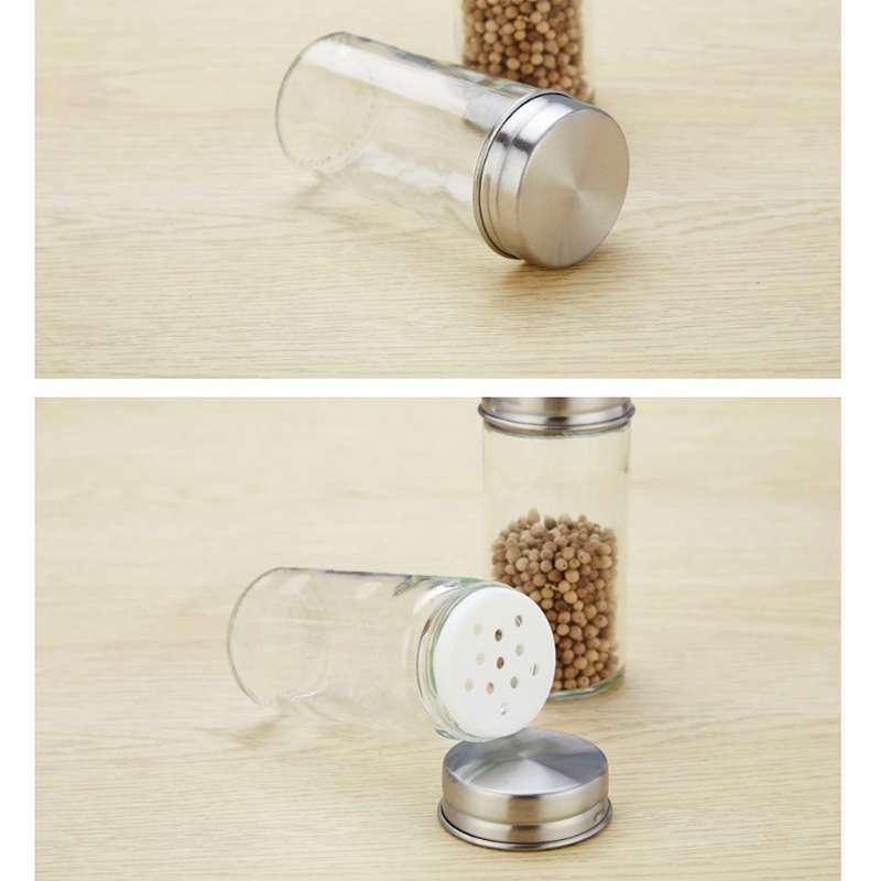 12 in 1 Stainless Steel Canister Set with Turnable Holder(Silver)