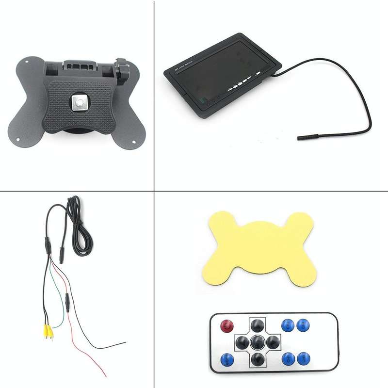 7.0 inch Car Monitor / Surveillance Cameras Monitor with Adjustable Angle Holder & Remote Control...