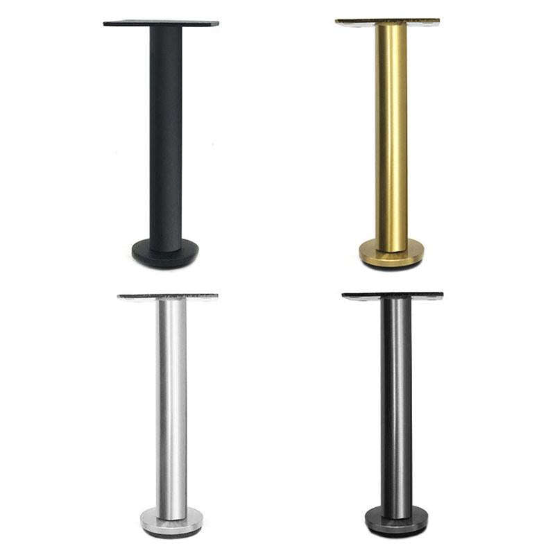 LH-TJ003 Adjustable Stainless Steel Round Tube Furniture Legs, Height: 18cm(Silver)