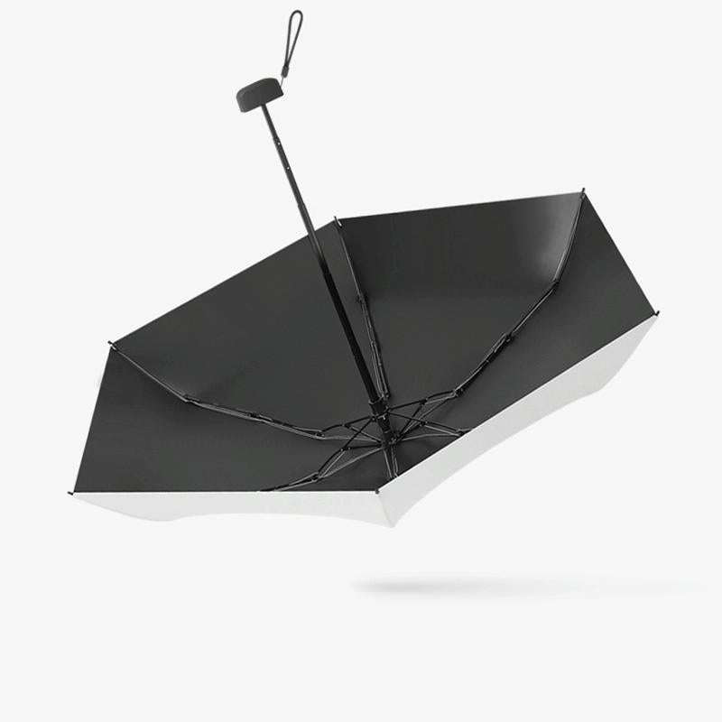 Mini Portable Umbrella Rain Women Windproof Durable 5 Folding Sun Umbrellas(Pink)