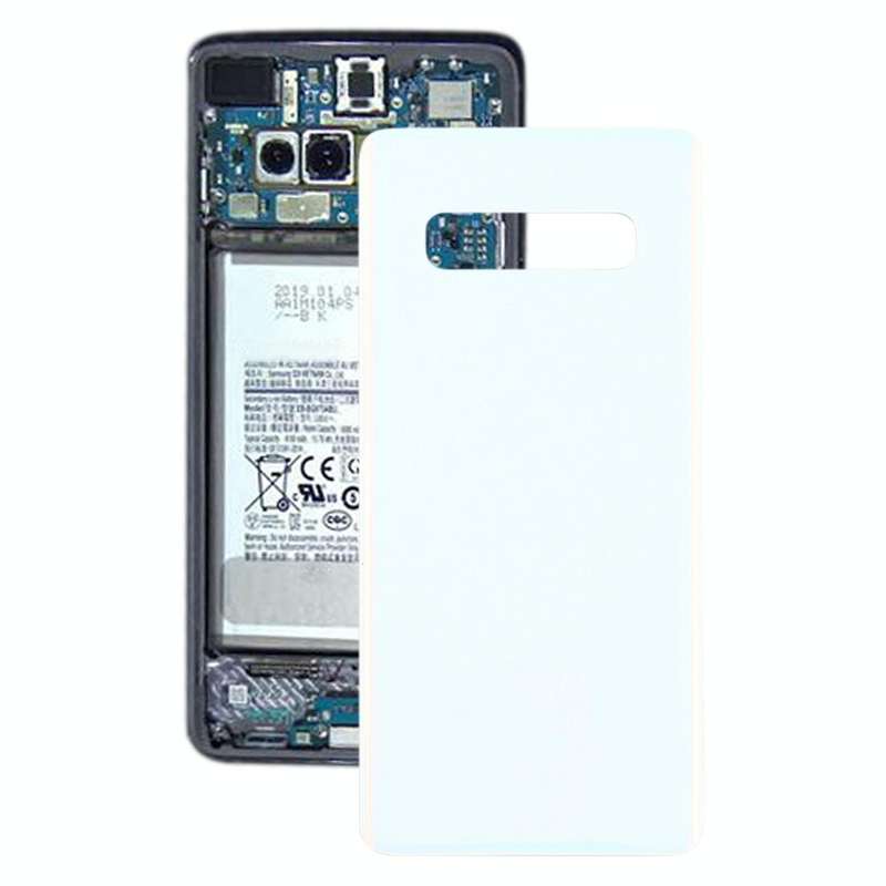 For Galaxy S10+ Battery Back Cover (White)