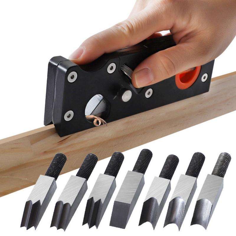 Adjustable Depth Woodworking Chamfering Planer, Specification: Dual Round Head