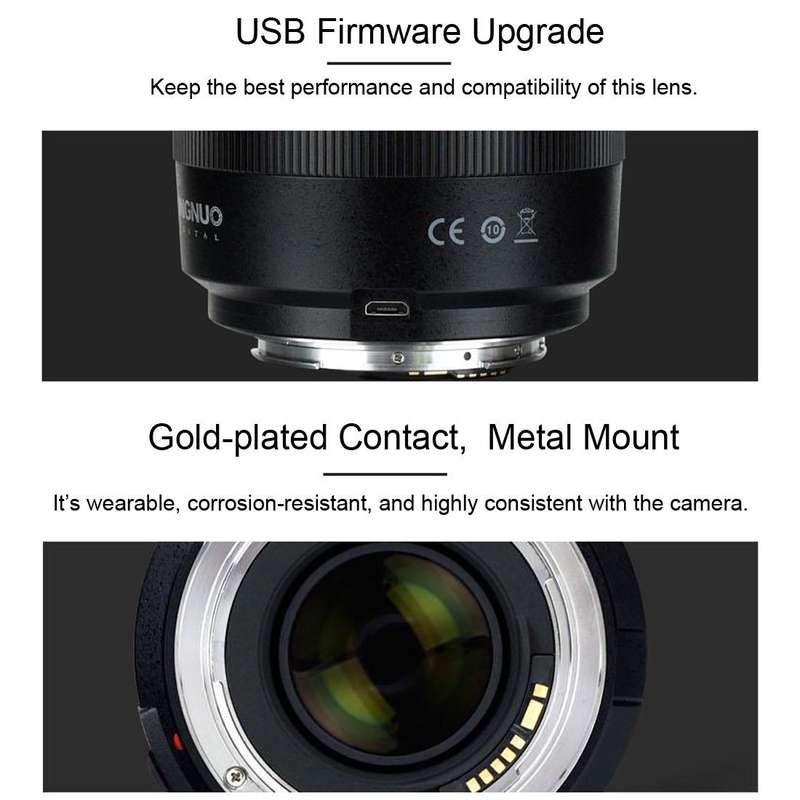 YONGNUO YN50MM F1.4C F1.4 Lens Large Aperture Auto Focus Lens for Canon(Black)