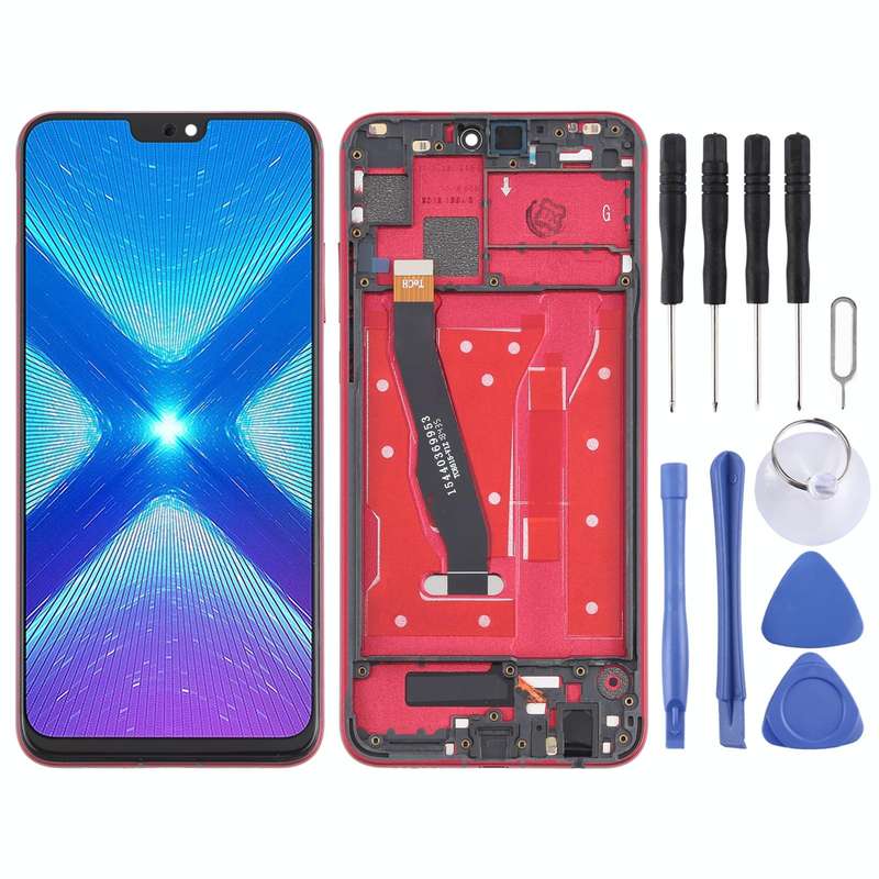 OEM LCD Screen for Huawei Honor 8X Digitizer Full Assembly with Frame(Red)