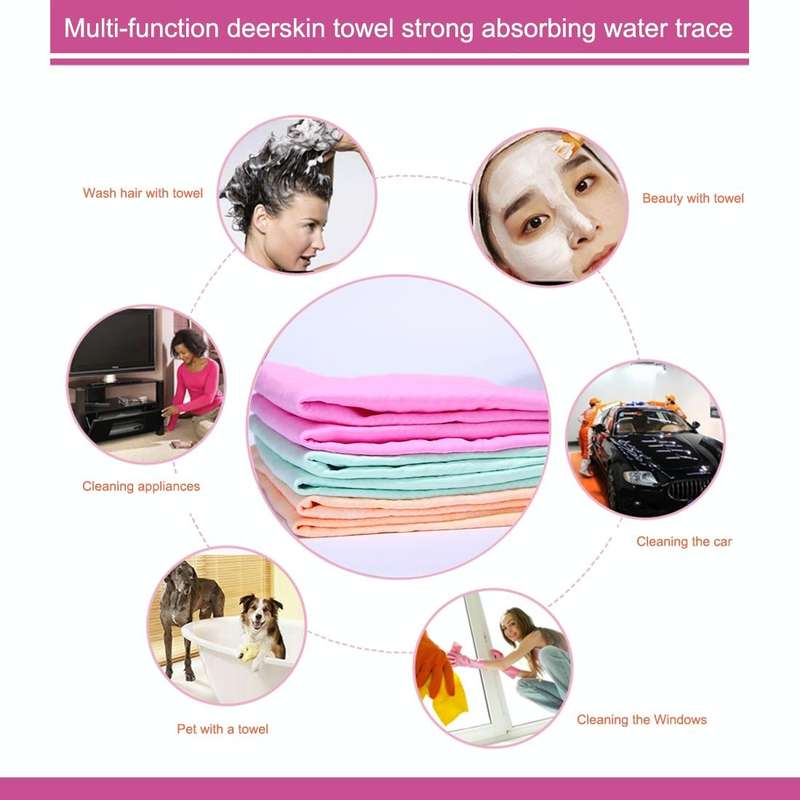 KANEED Synthetic Chamois Drying Towel Super Absorbent PVA Shammy Cloth for Fast Drying of Car, Si...